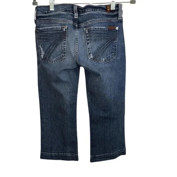 7 for all mankind Medium Wash Cropped Dojo Jeans Size 27 - Picture 5 of 9